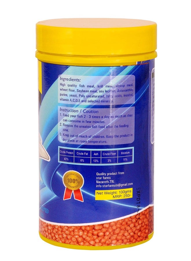 Star Jhenver HI Color Fish Feed for All Tropical Fish 100g - Image 2